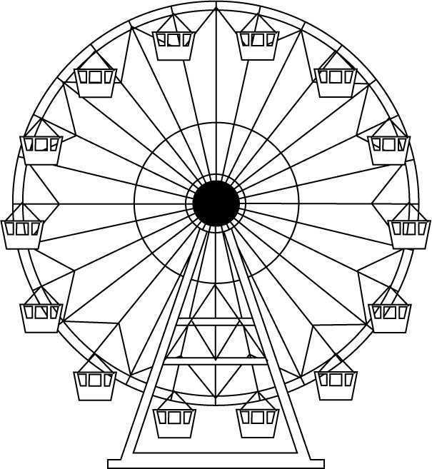 coloring pages of ferris wheel - photo #1